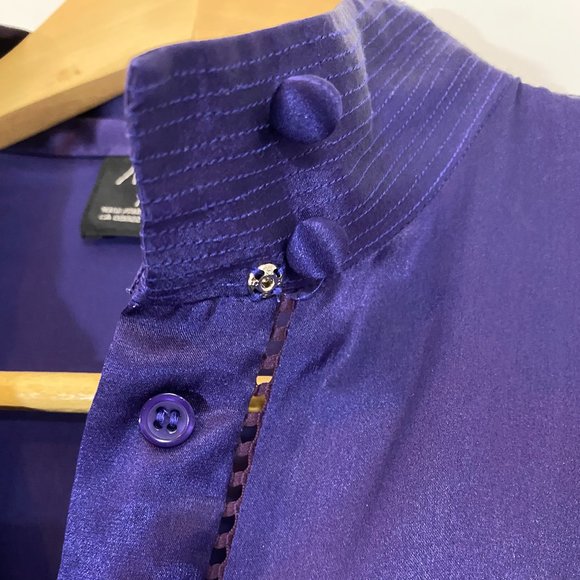 100% Silk Vintage Marc Allan Blouse - Picture 6 of 12